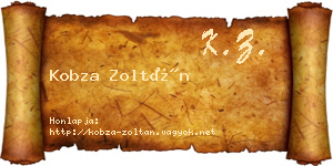 Kobza Zoltán névjegykártya