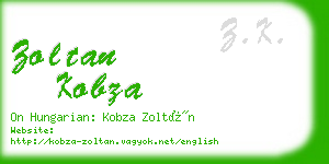 zoltan kobza business card